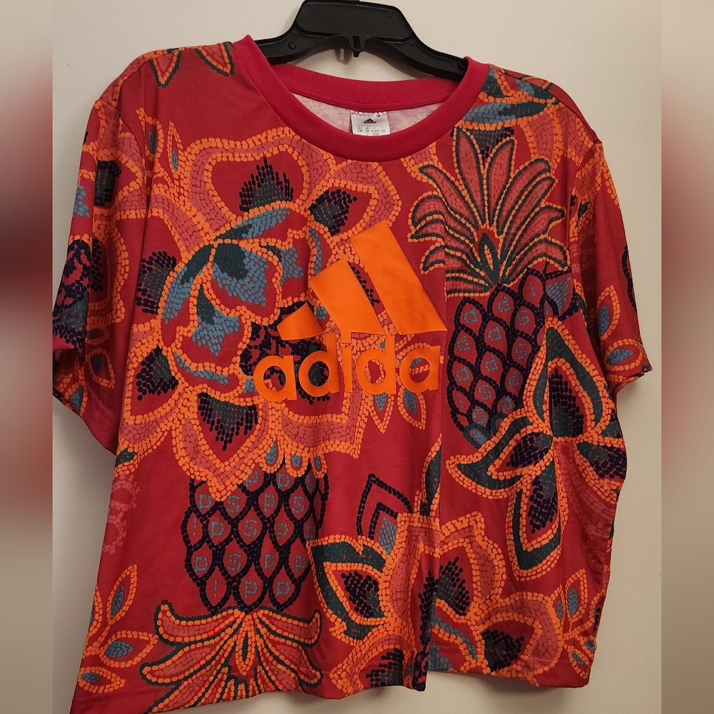 Adidas Farm Rio Vivid Berry Plus Size Top Tee Shirt